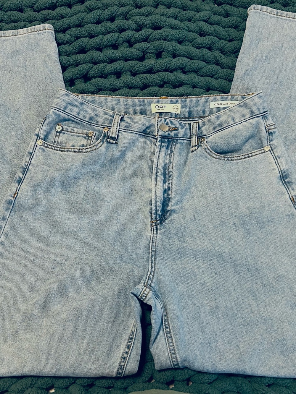 Oat New York Light Blue Wide Leg Jeans
